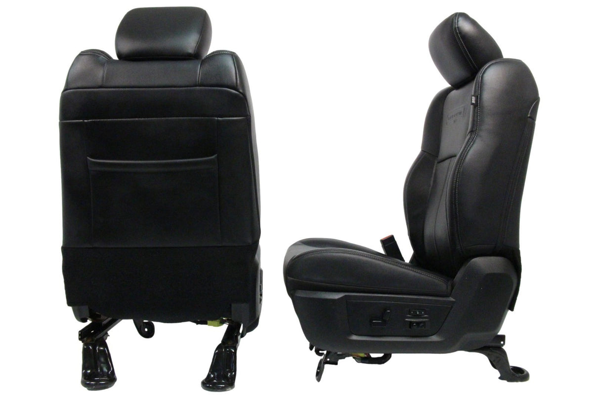 2002 - 2018 Ram Front Seats, Laramie Black Leather Heated Cooled w/ Memory