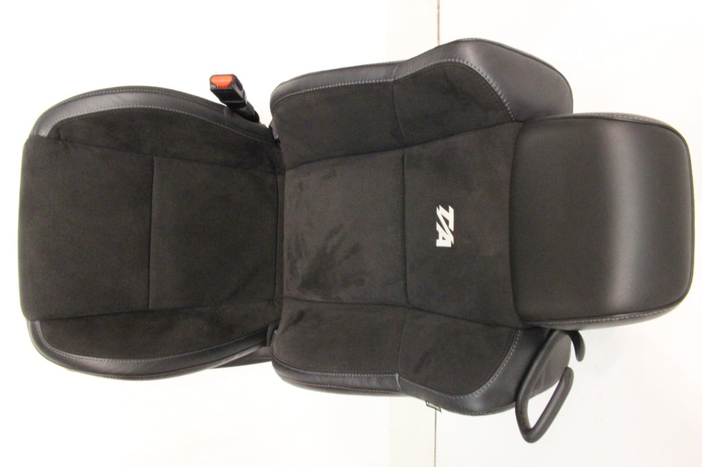 2008 - 2023 Dodge Challenger Seats Set,  Black Leather Suede w/ T/A Embroidery