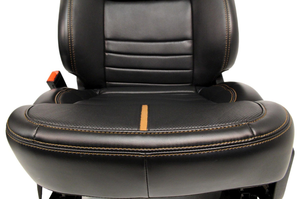 2023 + Ford Super Duty Platinum Front Seats, Black Leather Max Recline Massaging