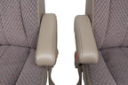 GMC Savana Chevy Express Van Front Bucket Seats, Neutral Tan Cloth 1997 - 2014