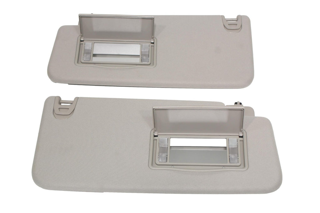 2019 - 2023 Dodge Ram 1500 LH RH Pair Sun Visor w/ Vanity Mirror Light Gray OEM