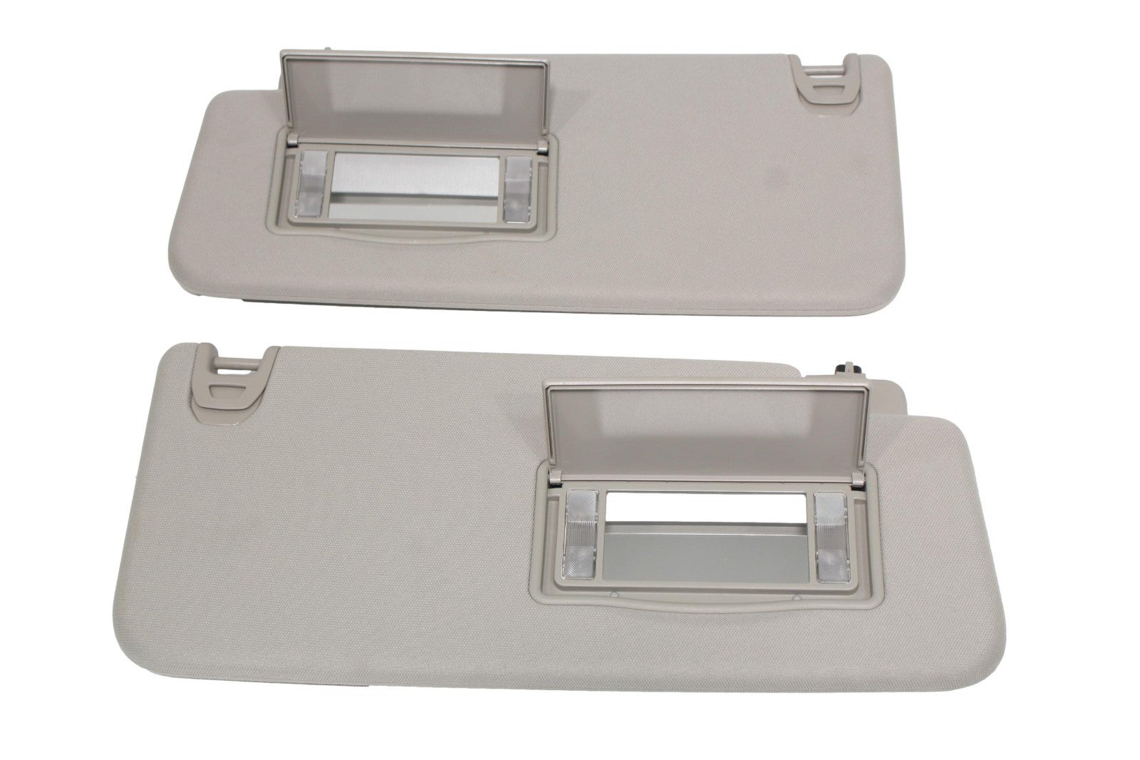 2019 - 2023 Dodge Ram 1500 LH RH Pair Sun Visor w/ Vanity Mirror Light Gray OEM