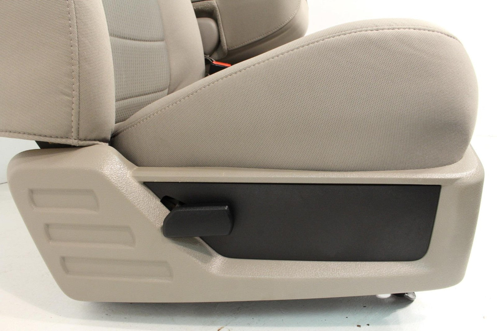 1999-2010 Ford Super Duty Stone Gray Cloth Bucket Seats with Folding Jump Seat