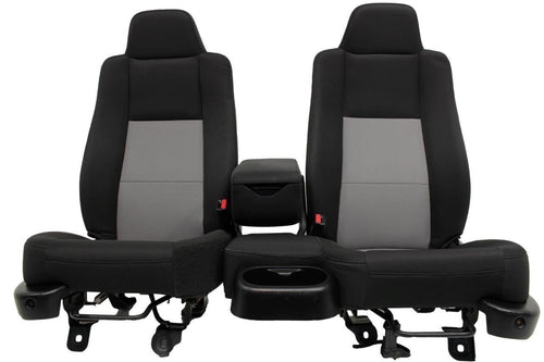 1998 - 2009 Ford Ranger Seats, 60-40 Split Bench, Black Gray Cloth, Extended Cab