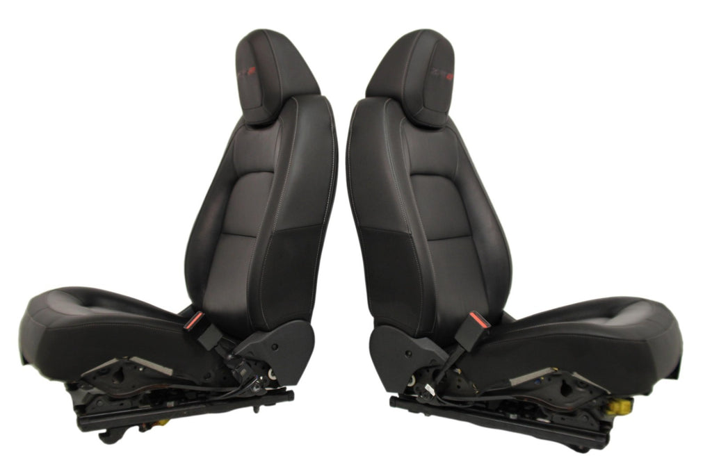 2015 - 2022 Chevy Colorado Seats Set – ZR2 Crew Cab Black Leather Power Heat