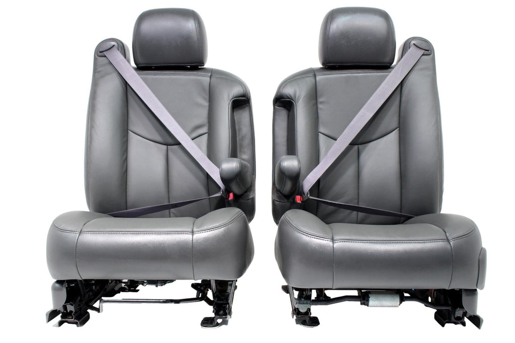03 - 06 Silverado Sierra Tahoe Yukon Power Leather Seats Dark Pewter OEM