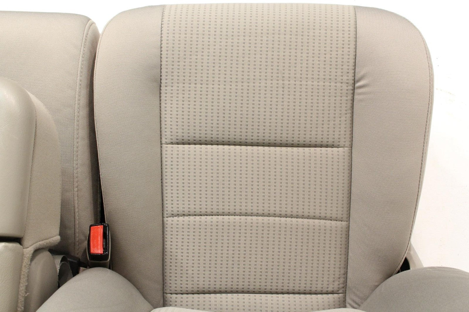 1999-2010 Ford Super Duty Stone Gray Cloth Bucket Seats with Folding Jump Seat