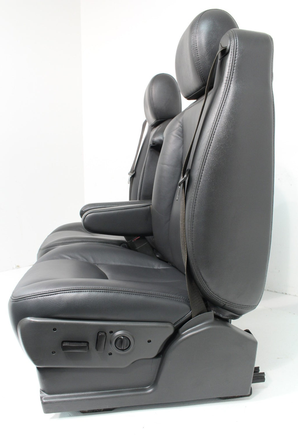 1999 - 2007 Chevy Silverado Seats, OEM Powered Heated Dark Pewter Leather