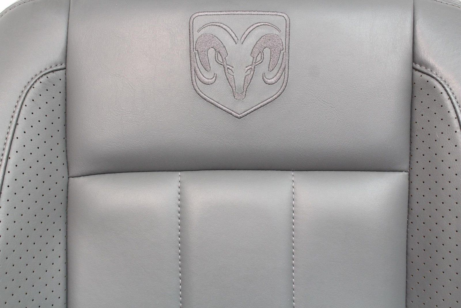 2002-2008 Dodge Ram Slate Gray Leather Seats & Woodgrain Business Console