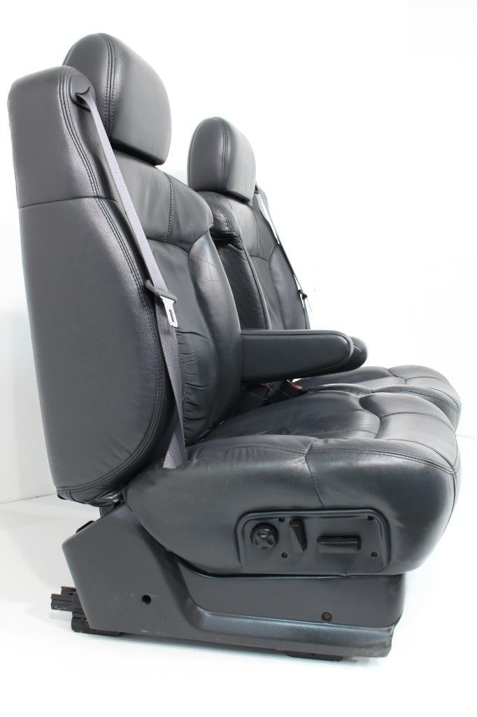 1999 - 2002 GMC Sierra Chevy Silverado Seats, Graphite Off-Black Leather, Power