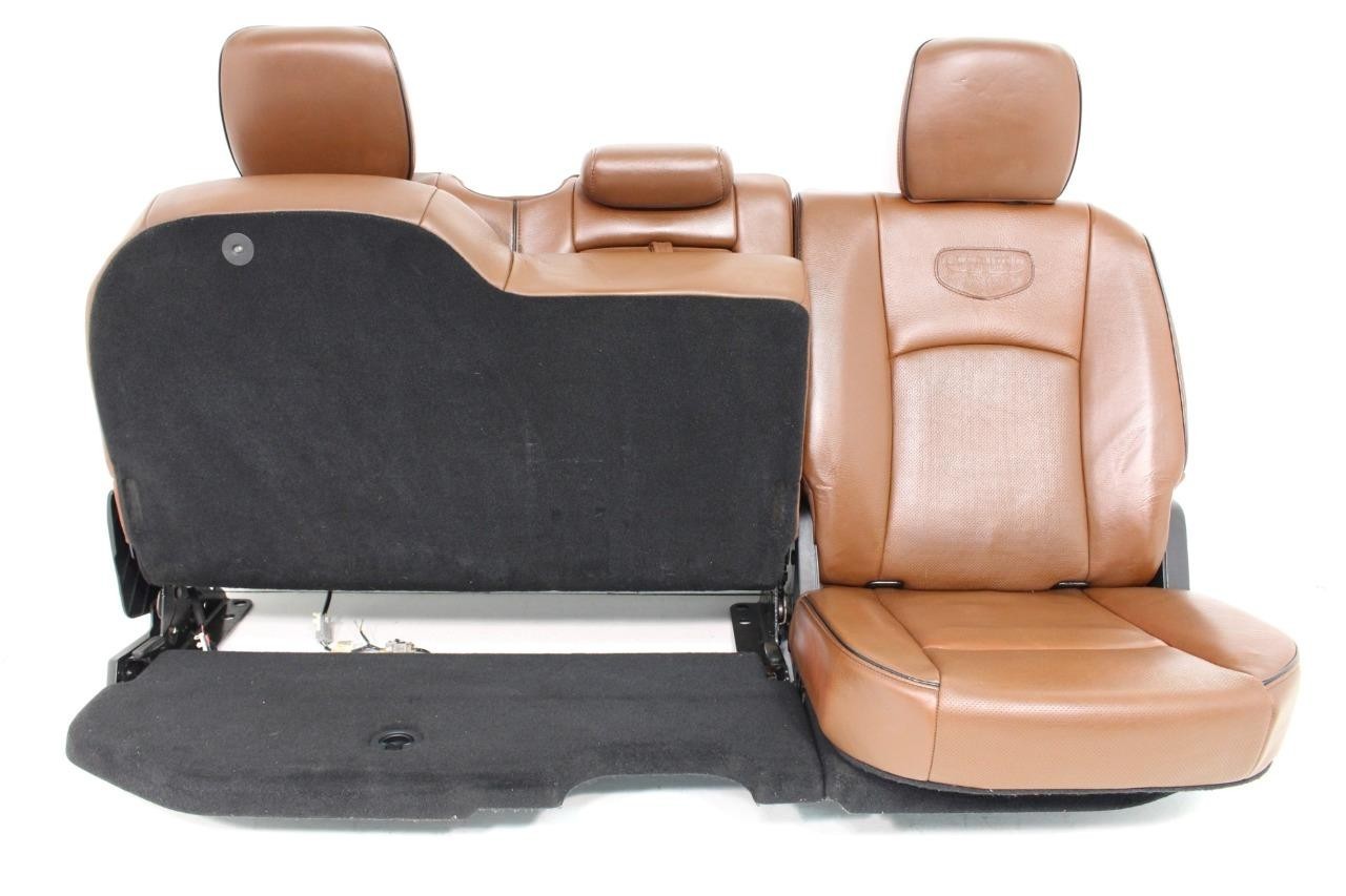 2002 - 2018 Ram Longhorn Seats Set, Crew Cab Cattle Brown Leather Heat & Cool