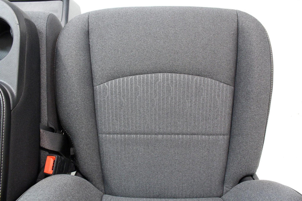 2002 - 2025 Dodge Ram Black & Gray Cloth Front Seats with Jump Seat Console