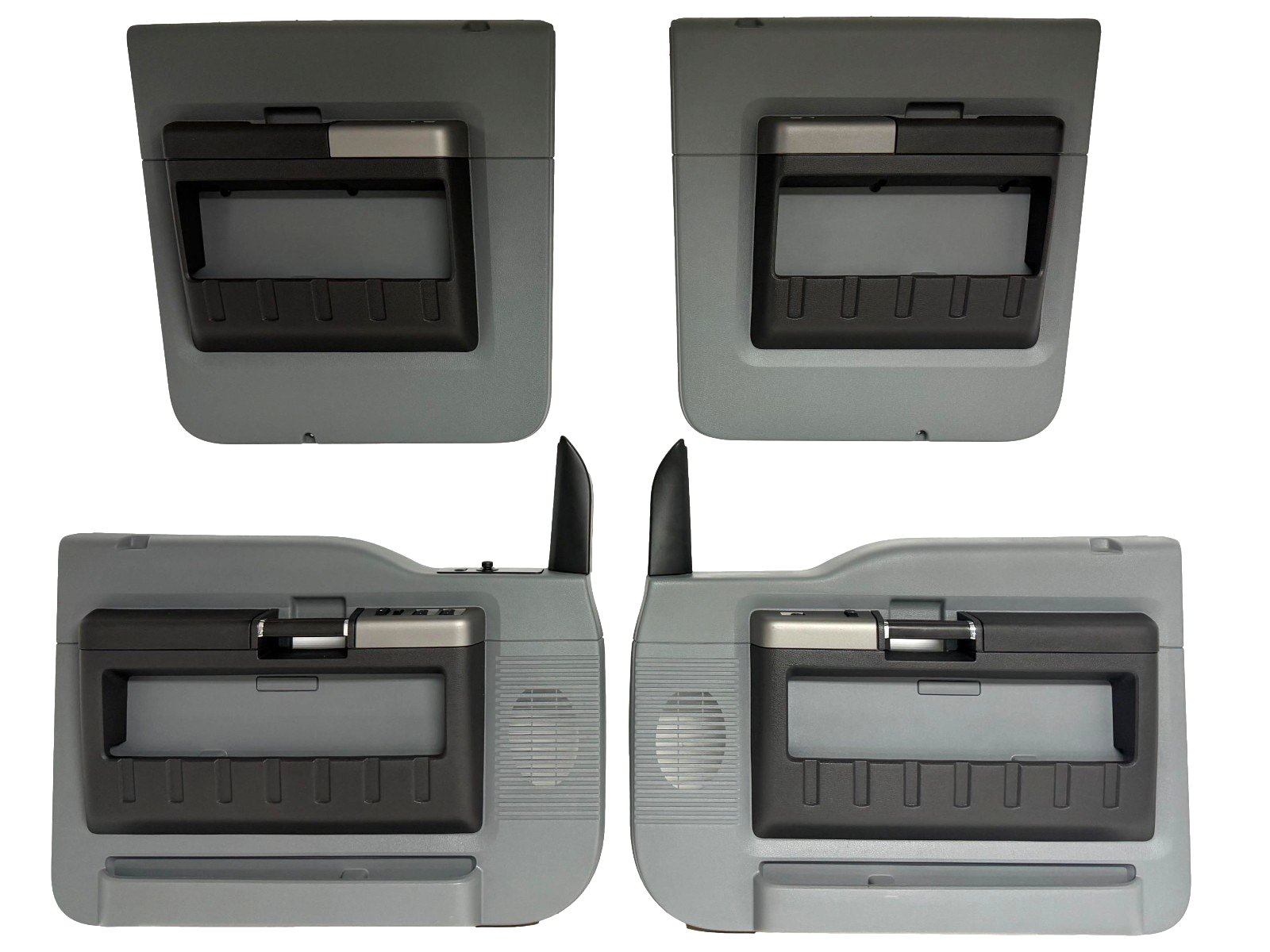 2011 - 2016 Ford Super Duty Crew Cab Door Panel Set, XLT Steel Gray & Black OEM