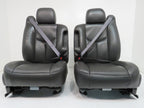 2003 - 2007 Sierra Silverado HD Seats, Dark Pewter Leather, Full Set Crew Cab