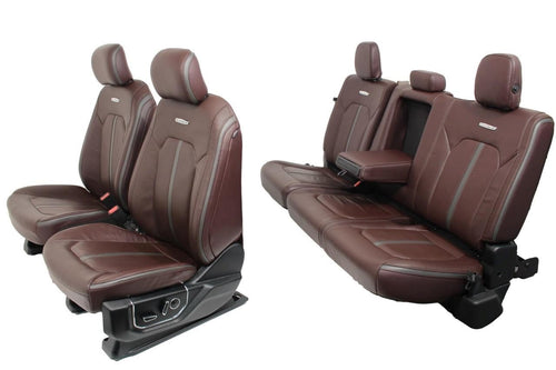 2015 - 2022 Ford F150 Super Duty Platinum Seats Set, Brunello Leather Heat Cool