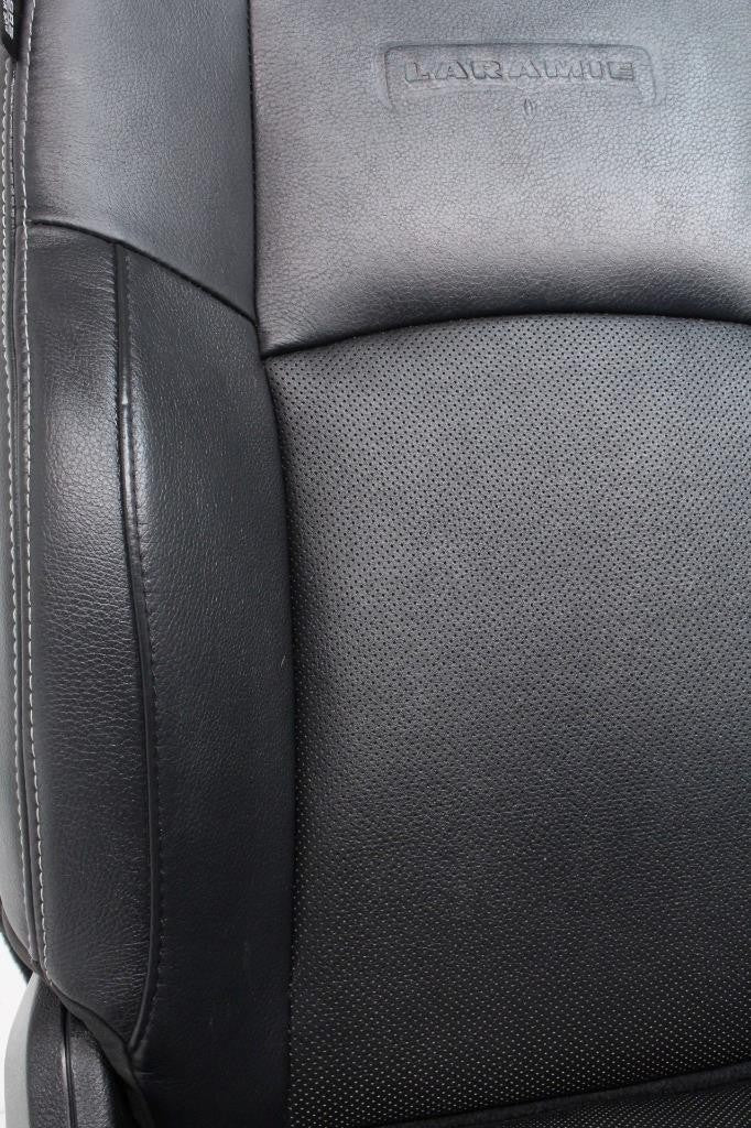 2002 - 2018 Ram Front Seats, Laramie Black Leather Heated Cooled w/ Memory