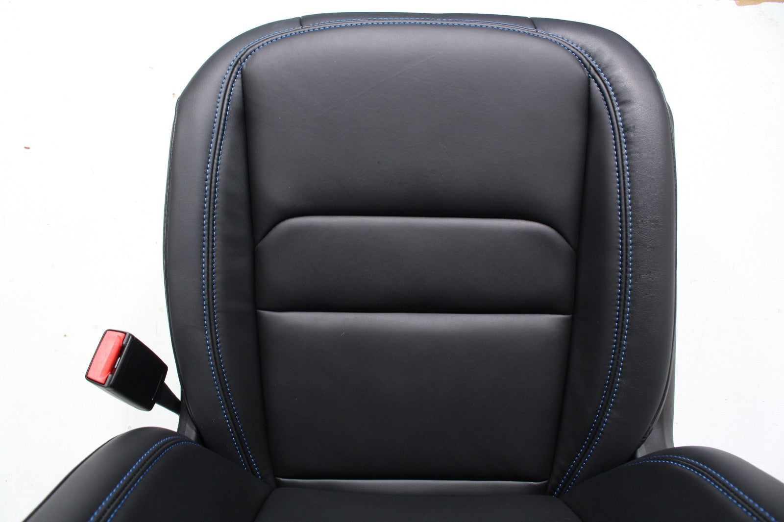 18-25 Jeep JL JLU JT Wrangler Front Seats, Black Nappa Leather w/ Blue Stitching
