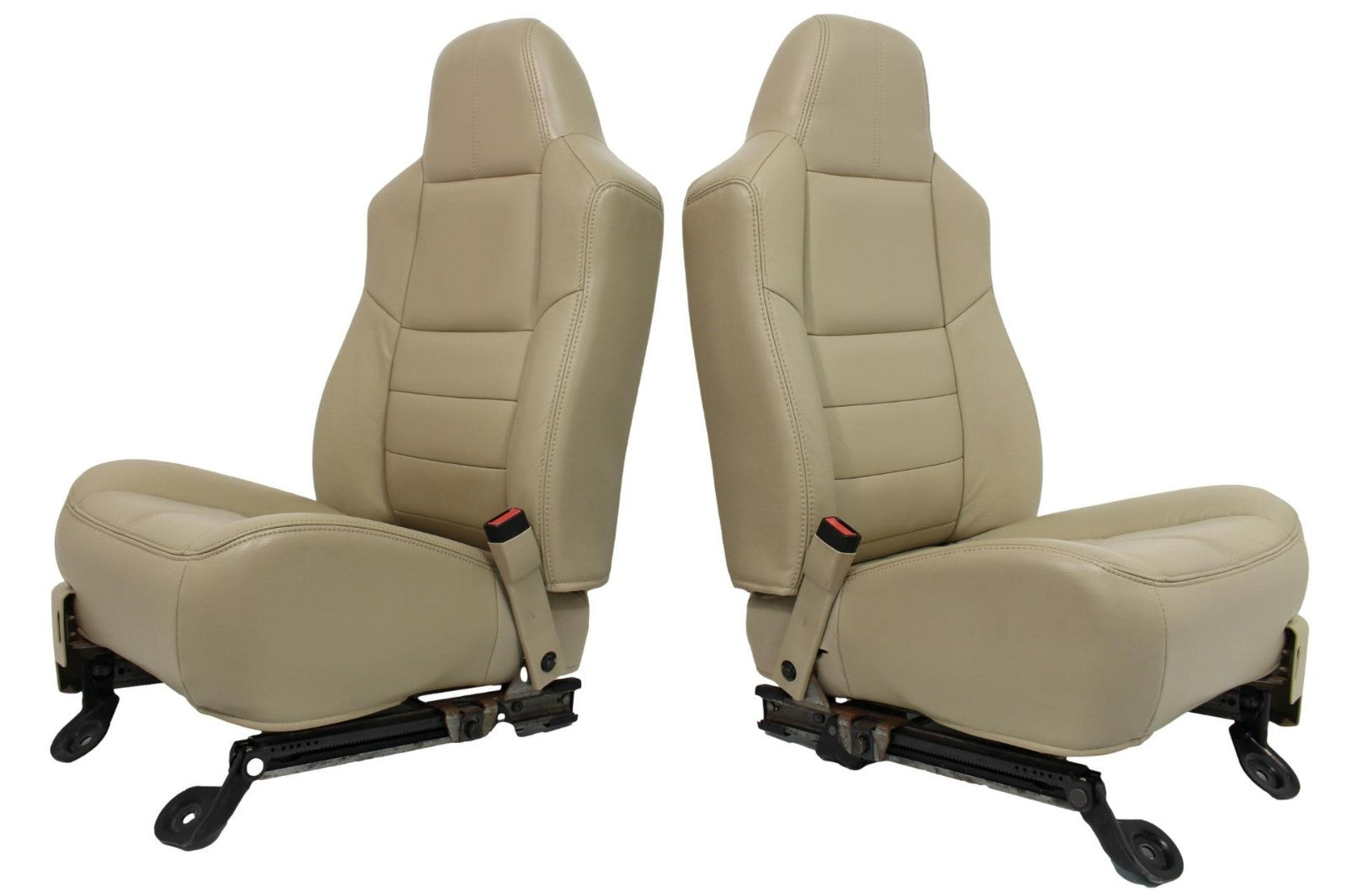 2008 - 2010 Ford Super Duty Front Seats, Lariat Tan Leather Heated Powered OEM