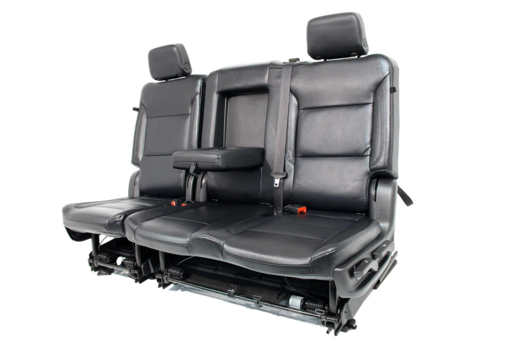 2021 – 2025 Chevy Suburban Tahoe 2nd Row Bench Seat, LT Black Leather w/ Armrest