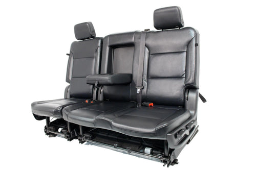 2021 – 2025 Chevy Suburban Tahoe 2nd Row Bench Seat, LT Black Leather w/ Armrest
