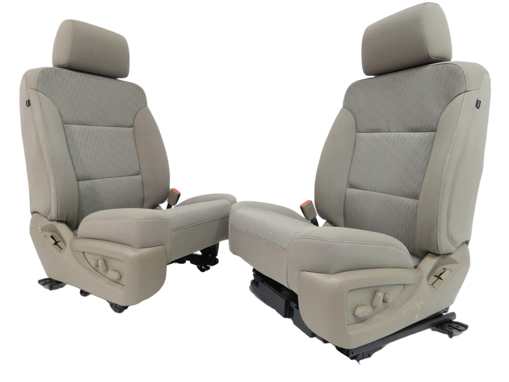 2014 - 2019 Chevrolet Silverado & GMC Sierra Tan Cloth Powered Front Seats