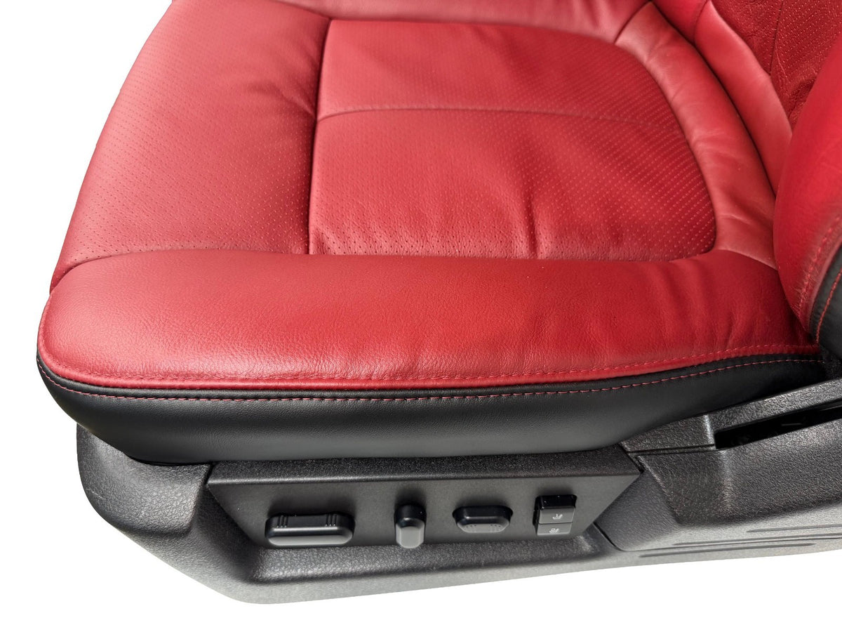 2009-2014 Ford F150 Limited Interior, OEM Red Leather Seats Console Door Panels