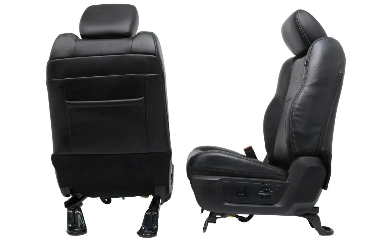 2009 - 2018 Dodge Ram Laramie Black Leather Heated & Cooled Front Seats