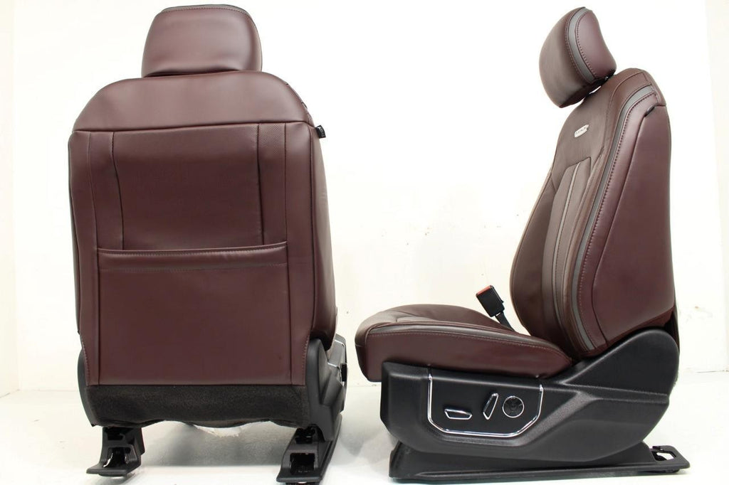 2015 - 2022 Ford F150 Super Duty Platinum Seats Set, Brunello Leather Heat Cool