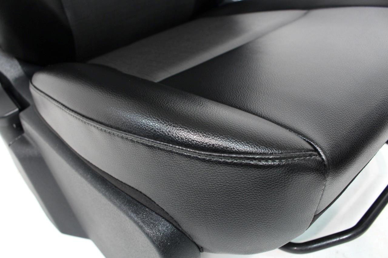 2015 - 12021 Ford Transit 150 250 350 Van Vinyl Front Bucket Seats Black Armrest