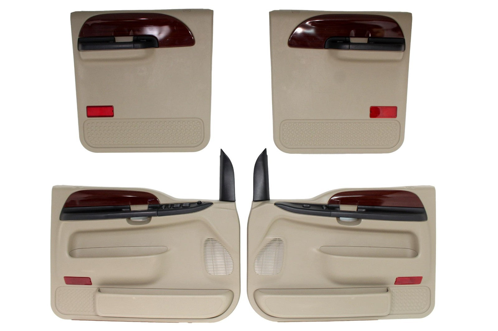 1999 - 2007 Ford Super Duty Door Panels, Crew Cab Full Set, Lariat Tan OEM Mint