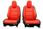 2010 - 2015 Chevrolet Camaro SS Seats Set, Inferno Orange Leather Heated 2SS
