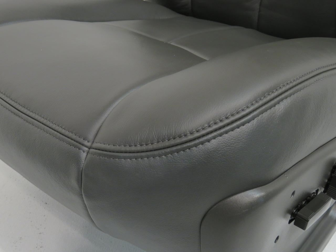 2003 - 2007 Sierra Silverado HD Seats, Dark Pewter Leather, Full Set Crew Cab