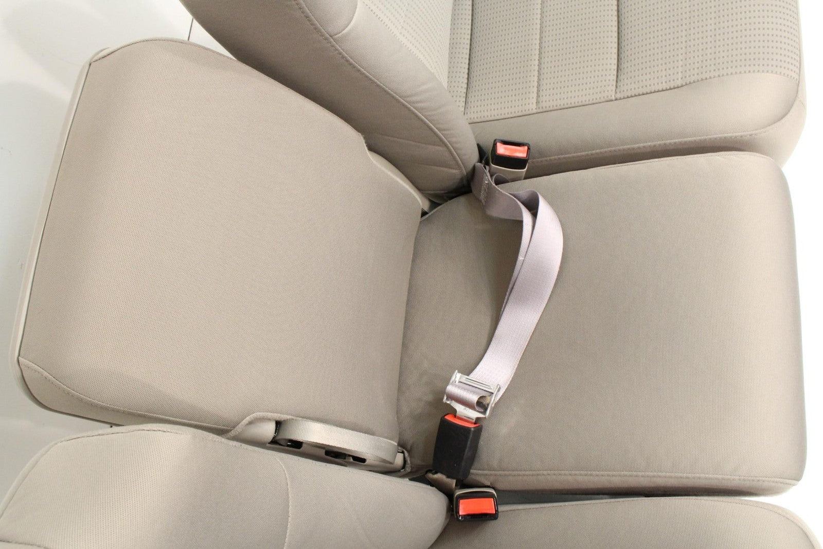 1999-2010 Ford Super Duty Stone Gray Cloth Bucket Seats with Folding Jump Seat