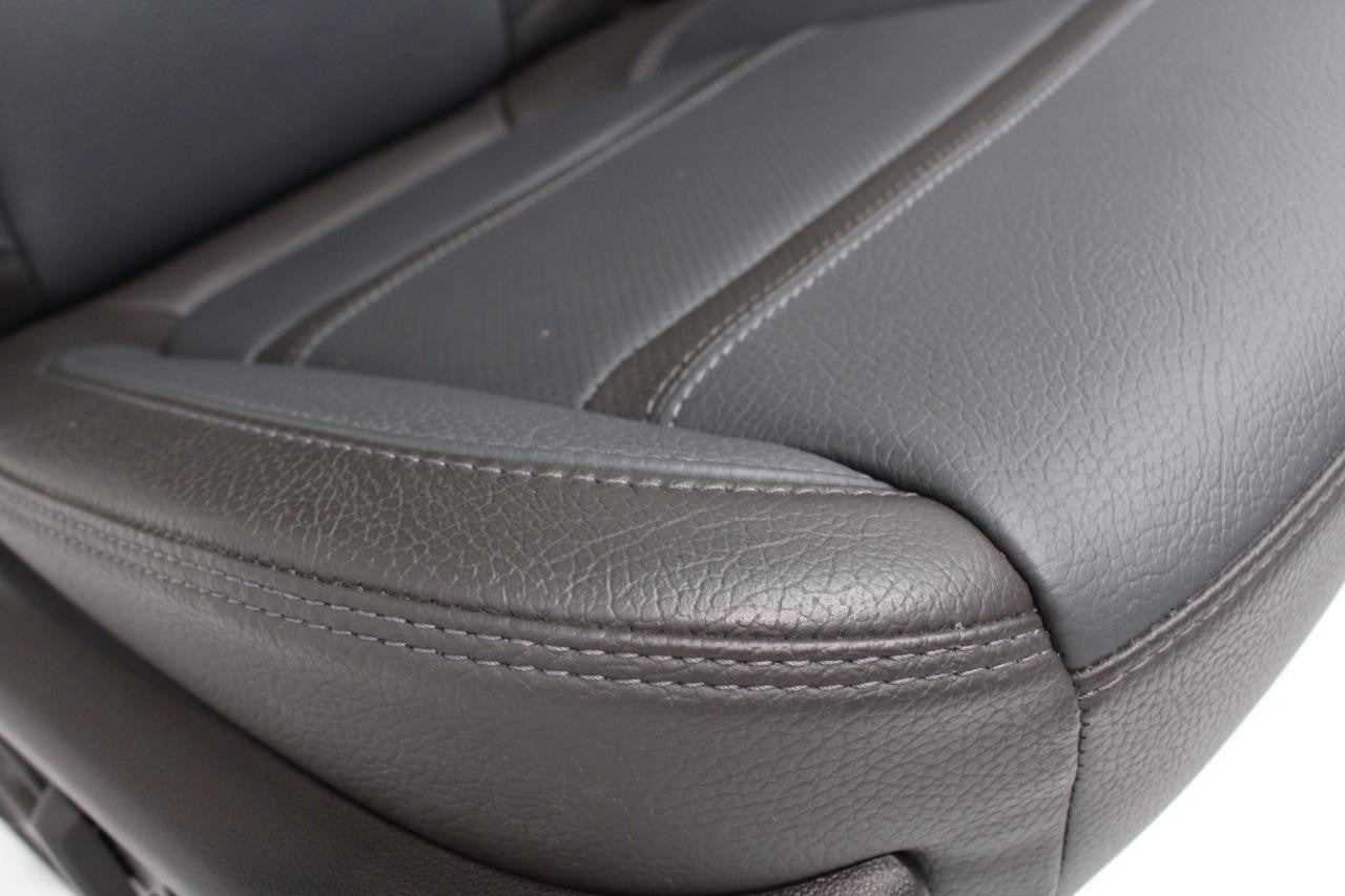 20-22 Sierra Denali Leather Seats Heated Cooled Door Panels Console, Brown Blue