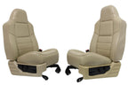 2008 - 2010 Ford Super Duty Front Seats, Lariat Tan Leather Heated Powered OEM