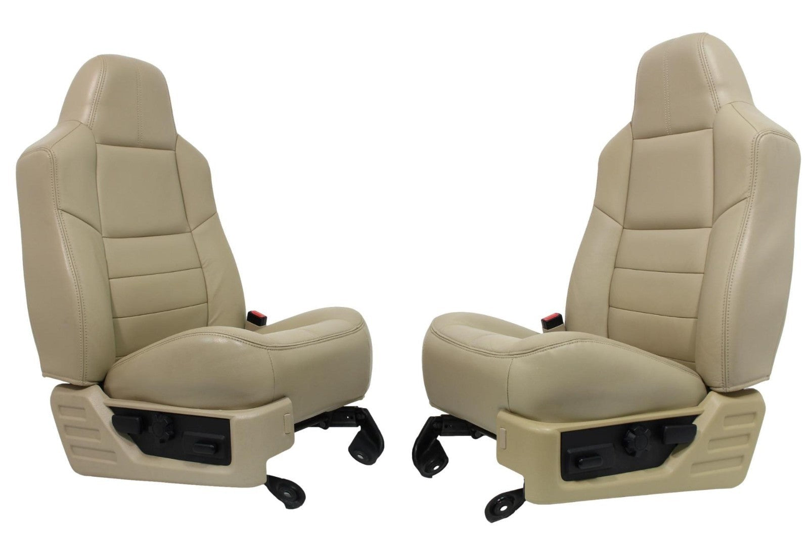 2008 - 2010 Ford Super Duty Front Seats, Lariat Tan Leather Heated Powered OEM