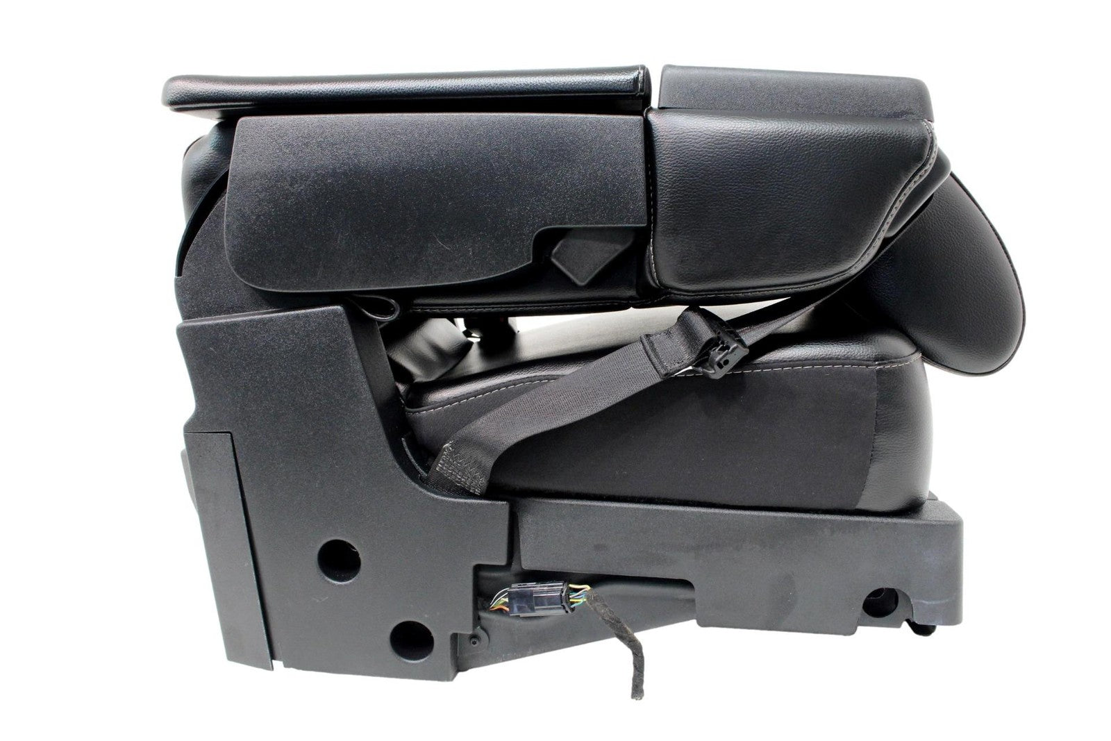 2015 - 2024 Ford F150 F250 Super Duty Jump Seat Center Console Black Leather Kit