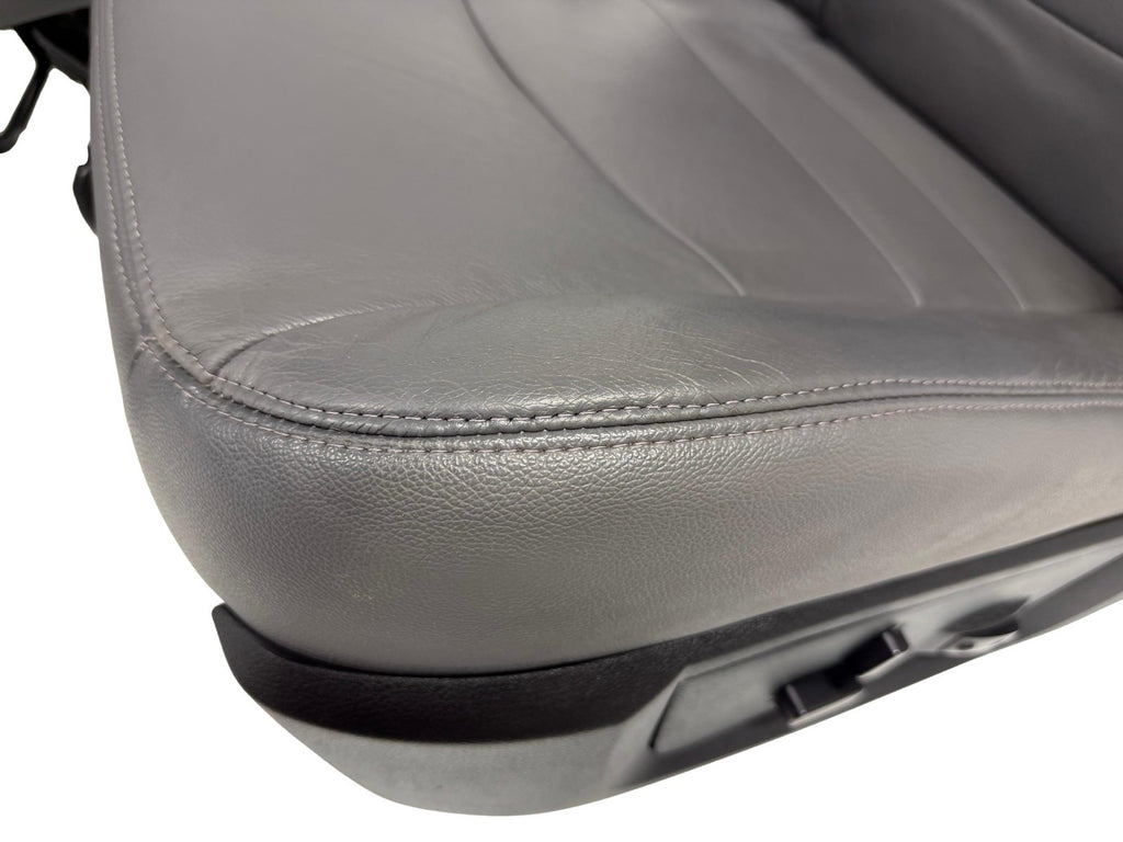 2009 - 2018 Dodge Ram Seats Set Crew Cab, Alea Gray Leather w/ OEM Power Driver