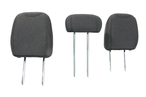 20-26 Jeep Wrangler Gladiator Rear Seat Headrests, Charcoal Gray Black Cloth