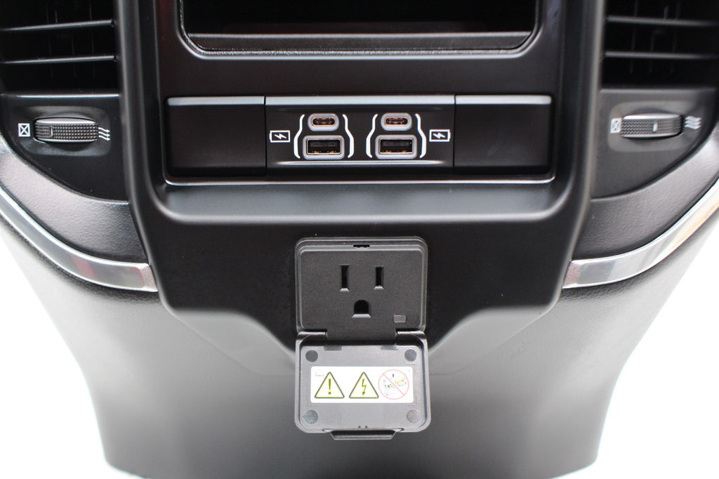 2019 - 2025 Dodge Ram 2500 3500 Center Console w/ Install Kit, Gold Trim & Wood