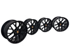 Porsche 911 992 RS Spyder Design 20"/21" Staggered Wheel Set Black w/ TPMS Lugs