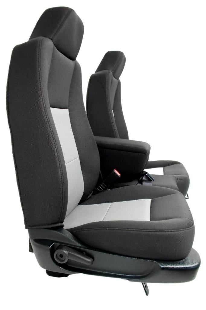 1998 - 2009 Ford Ranger Seats, Regular Cab 60-40 Split Bench, Black Gray Cloth