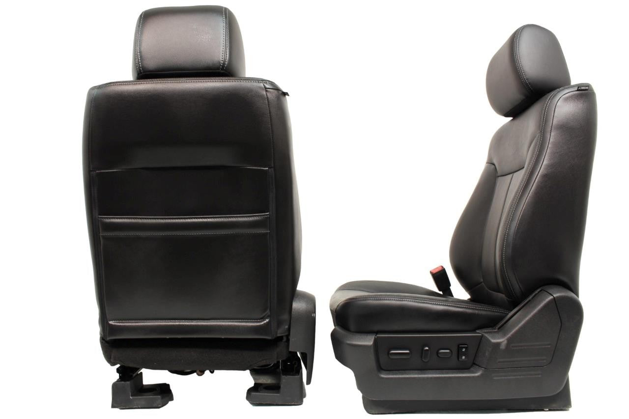 2009 - 2014 Ford F150 Front Seats, Lariat Black Leather, Heated Cooled OEM