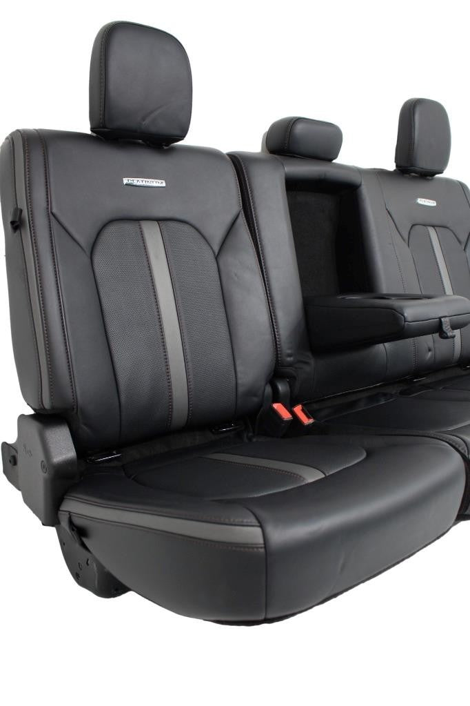 2015 - 2022 Ford Super Duty Platinum Rear Seats, Crew Cab Black Leather Heat OEM
