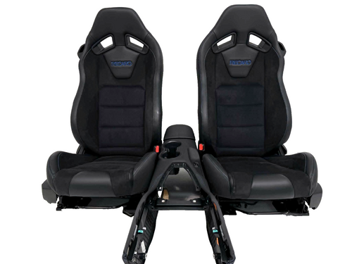 2015 - 2026 Ford Mustang Dark Horse RECARO Seats, Dinamica Black Suede & Indigo
