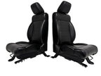 2007-2018 Jeep JK JKU 4-Door Wrangler Unlimited Seats Set, Black Leather Heat