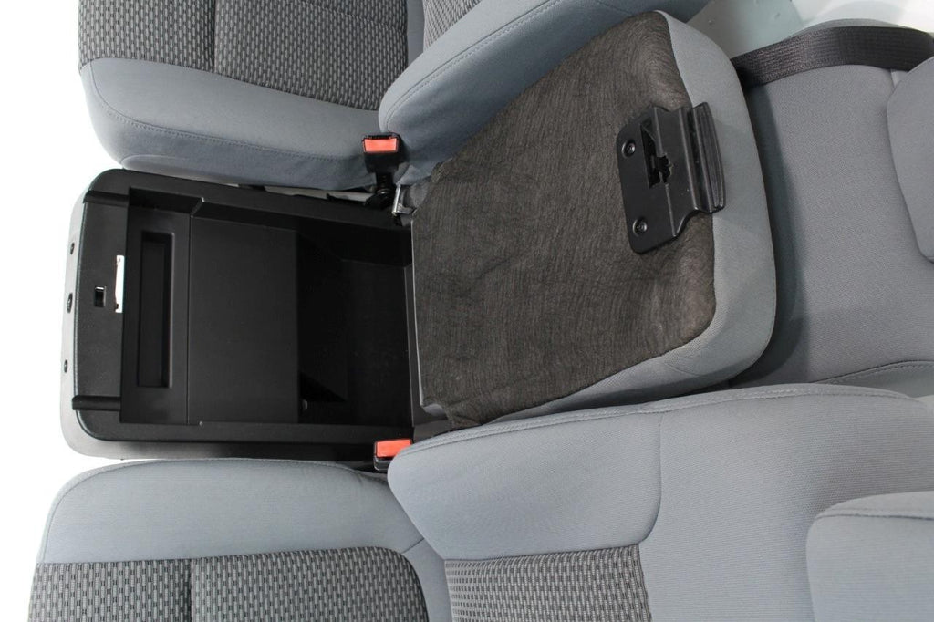 1999 - 2016 Ford Super Duty Front Seats, XLT Steel Gray Cloth Power w/ Jumpseat