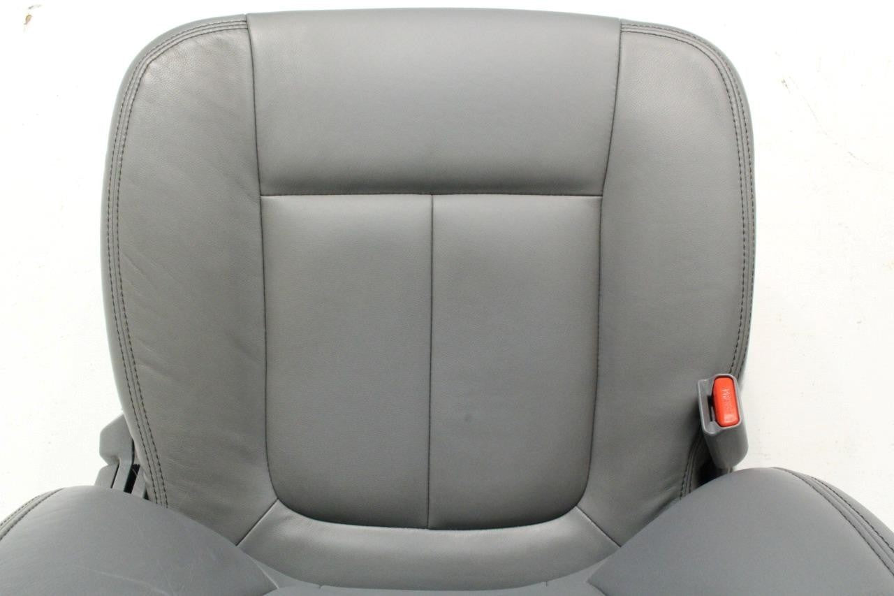 2009 - 2014 Ford F150 Front Seats, XLT Steel Gray Leather w/ Power Driver Seat