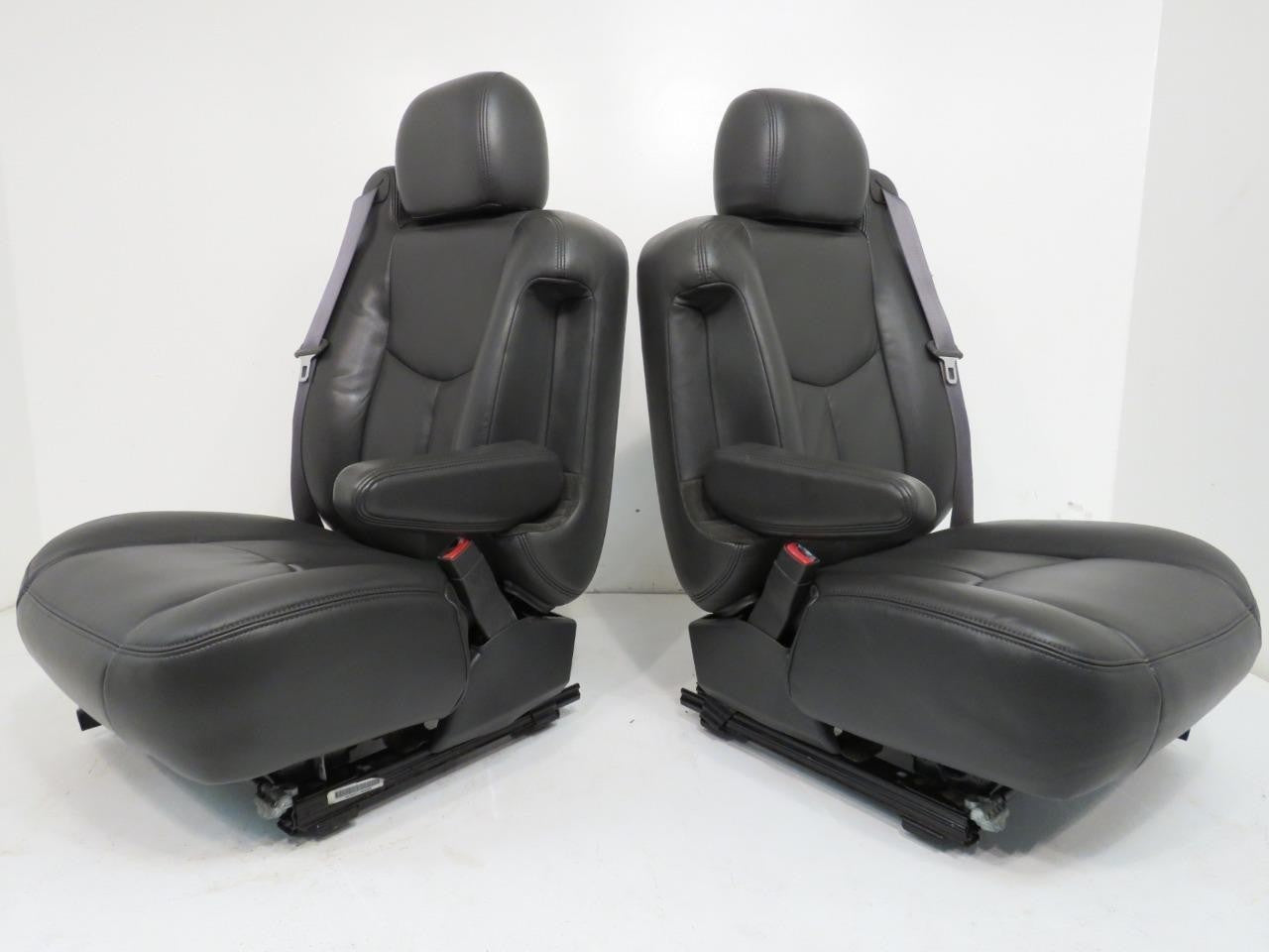 2003 - 2007 Sierra Silverado HD Seats, Dark Pewter Leather, Full Set Crew Cab