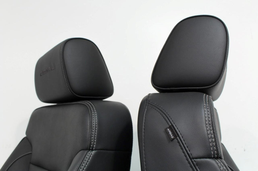 2018-2020 GMC Yukon Denali Front Seats, OEM Black Leather Heated Ventilated Cool